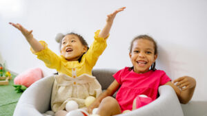 two young children playing together
